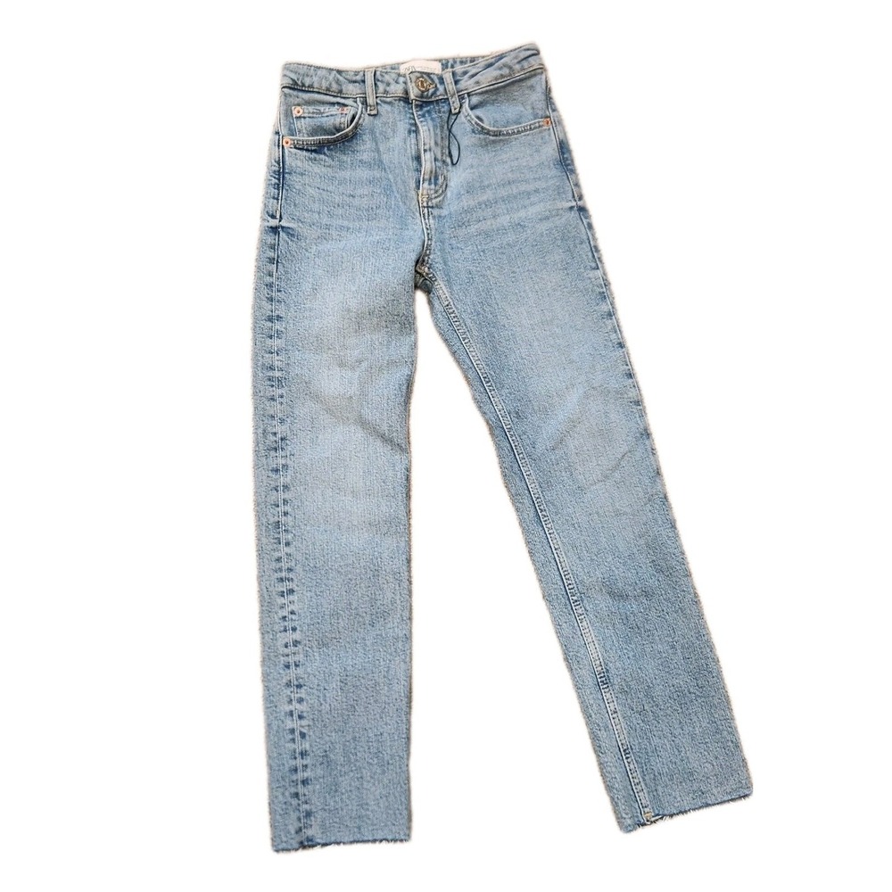 NWT Zara Cut Off Skinny Ankle, super flattering Slim Jeans Sz 2‎